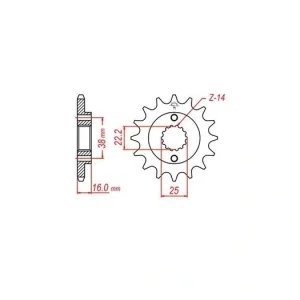 Akční Nabídka Řetězové kolečko pro sekundární řetězy typu 520, JT - Anglie (15 zubů) M290-3104-15