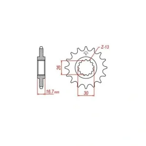 Tovární Cena Řetězové kolečko pro sekundární řetězy typu 525, JT - Anglie (16 zubů) M290-4004-16