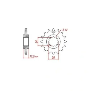 Řetězové kolečko pro sekundární řetězy typu 525, JT - Anglie (15 zubů) M290-4005-15 Akční Cena