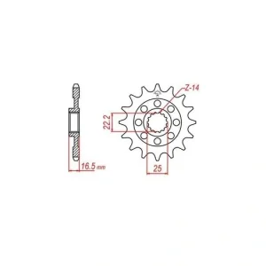 Řetězové kolečko pro sekundární řetězy typu 525, JT - Anglie (15 zubů) M290-4031-15 Finální Výprodej