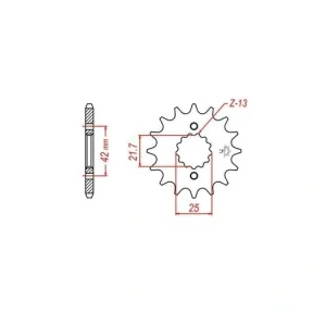 Řetězové kolečko pro sekundární řetězy typu 530, JT - Anglie (15 zubů) M290-5022-15 Horká Nabídka