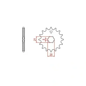 Značkový Řetězové kolečko pro sekundární řetězy typu 530, JT - Anglie (17 zubů) M290-5028-17