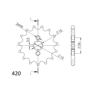 Omezená Nabídka Řetězové kolečko SUPERSPROX CST-563:11 11 zubů, 420 CST-563:11.2 043.563:11