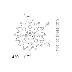 Sezónní Sleva Řetězové kolečko SUPERSPROX CST-546:15 15 zubů, 420 CST-546:15.1 043.546:15
