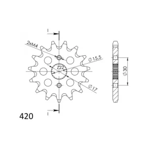 Must-Have Řetězové kolečko SUPERSPROX CST-1256:14 14 zubů, 420 CST-1256:14.1 043.1256:14