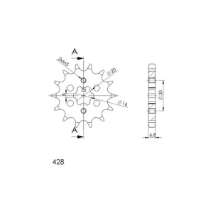 Rychlé Dodání Řetězové kolečko SUPERSPROX CST-548:14 14 zubů, 428 CST-548:14.2 043.548:14