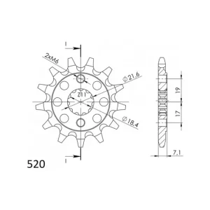 Nejlepší Cena Řetězové kolečko SUPERSPROX CST-1321:13 13 zubů, 520 CST-1321:13.1 043.1321:13
