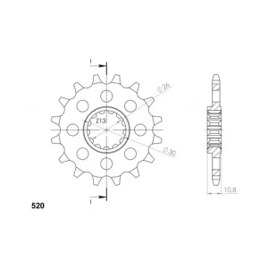 Nová Kolekce Řetězové kolečko SUPERSPROX CST-1579:15 15 zubů, 520 CST-1579:15.2 043.1579:15