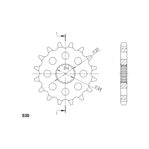Řetězové kolečko SUPERSPROX CST-423:18 18 zubů, 530 CST-423:18.2 043.423:18 Super Cena