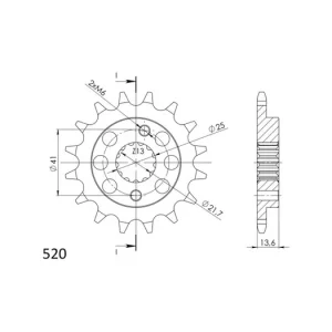 Řetězové kolečko SUPERSPROX CST-1307:15 15 zubů, 520 CST-1307:15.2 043.1307:15 Zlevněný