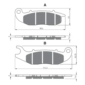 Brzdové destičky GOLDFREN 278 S33 STREET FRONT 124601 797.42.78 Záruka V Ceně