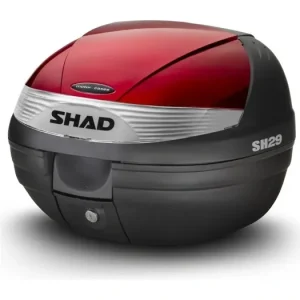 Vrchní kufr na motorku s barevným krytem SHAD SH29 červená Expresní Doručení