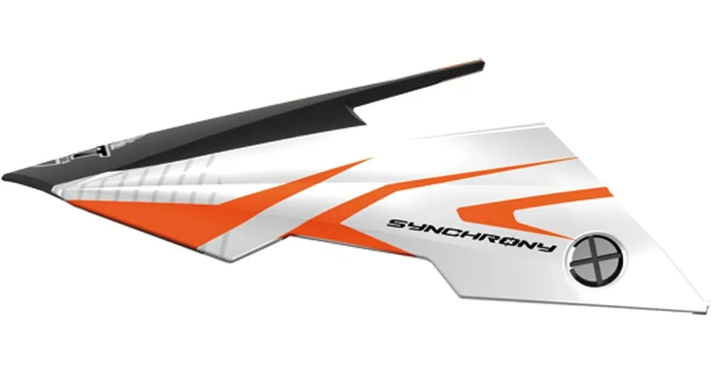 Kšilt pro přilby Synchrony Steel, MT - Španělsko (černá/bílá/oranžová, sada vč. šroubů) Velkoobchod