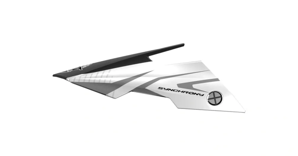 Kšilt pro přilby Synchrony Steel, MT - Španělsko (černá/bílá/šedá, sada vč. šroubů) Vrácení Zdarma