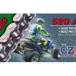 Řetěz 520ATV, ČZ - ČR (barva černá, 92 článků vč. rozpojovací spojky CLIP) M252-05-092B Moderní