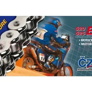 Výhodná Nabídka Řetěz 520ECX, ČZ - ČR (barva černá, 114 článků vč. rozpojovací spojky CLIP) M252-06-114B