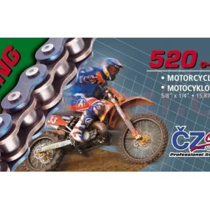 Trendový Řetěz 520ORM, ČZ (barva černá, 120 článků vč. rozpojovací spojky CLIP) M252-09-120B