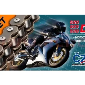 Záruka V Ceně Řetěz 530DZO, ČZ (barva černá, 104 článků vč. nýtovací spojky RIVET) M252-15-104B