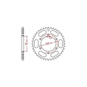 Hromadná Objednávka Ocelová rozeta pro sekundární řetězy typu 428, JT - Anglie (48 zubů) M270-2061-48
