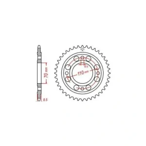 Sezónní Sleva Ocelová rozeta pro sekundární řetězy typu 520, JT - Anglie (35 zubů) M270-3017-35