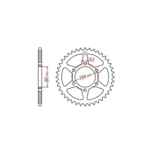 Cenově Výhodný Ocelová rozeta pro sekundární řetězy typu 520, JT - Anglie (46 zubů) M270-3033-46