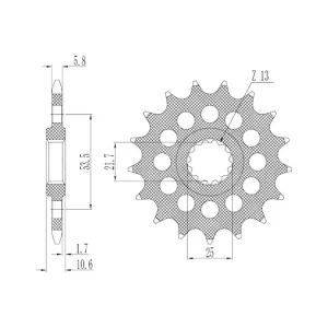 Nejlepší Volba Řetězové kolečko pro sekundární řetězy typu 520, SUNSTAR (17 zubů) M291-3068-17