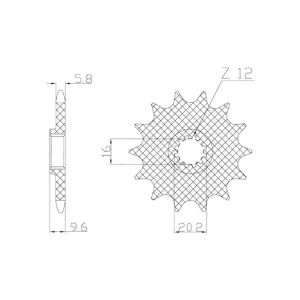 Garance Vrácení Peněz Řetězové kolečko pro sekundární řetězy typu 420, SUNSTAR (14 zubů) M291-1005-14