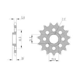 Řetězové kolečko pro sekundární řetězy typu 520, SUNSTAR (13 zubů) M291-3066-13 Garance Vrácení Peněz