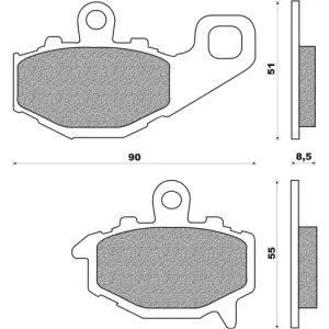 Brzdové destičky (organická směs) NEWFREN (2 ks v balení) M522-081 Nízká Cena