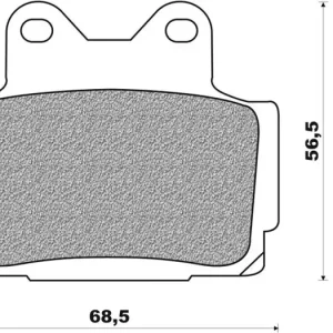 Autentický Brzdové destičky (organická směs) NEWFREN (2 ks v balení) M522-100