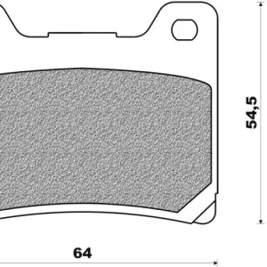 Zlevněný Brzdové destičky (organická směs) NEWFREN (2 ks v balení) M522-025