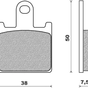 Novinka Brzdové destičky (směs ROAD TOURING SINTERED) NEWFREN (2 ks v balení) M502-761