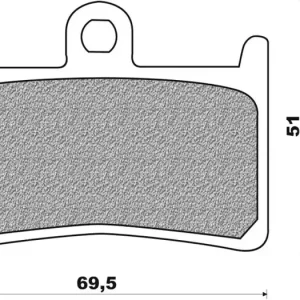 Akční Cena Brzdové destičky (směs SCOOTER ELITE SINTERED) NEWFREN (2 ks v balení) M502-623