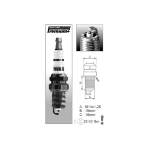 Vrácení Zdarma Zapalovací svíčka P2 řada Premium Iridium+, BRISK - Česká Republika M231-086