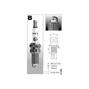 Sezónní Sleva Zapalovací svíčka BR12YP řada Platin, BRISK - Česká Republika M231-061