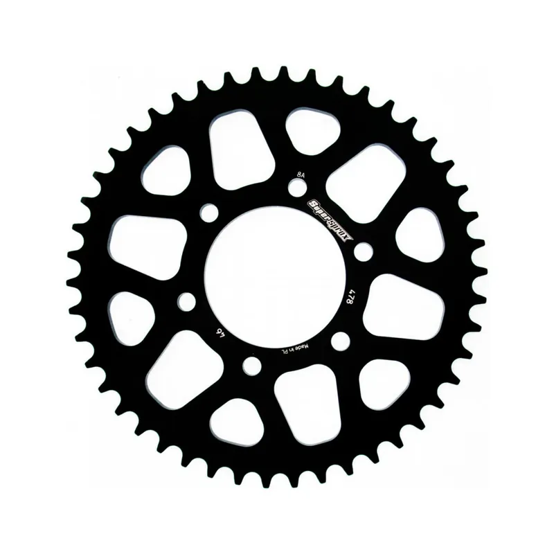 Hliníková řetězová rozeta SUPERSPROX RAL-478:46-BLK černý 46 zubů, 520 Jen Po Omezenou Doba