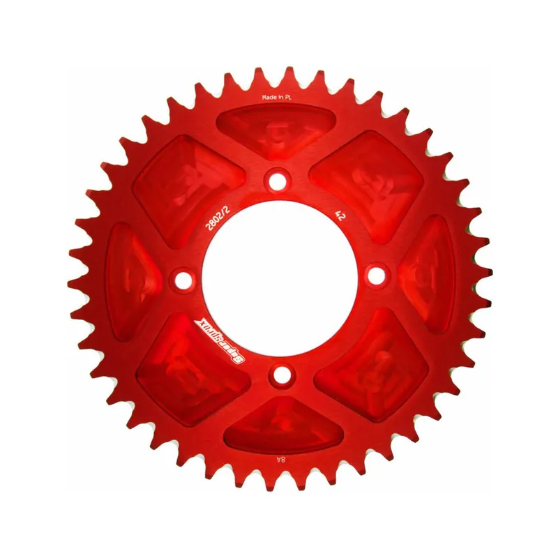 Omezená Nabídka Hliníková řetězová rozeta SUPERSPROX RAL-2802/2:42-RED červená 42 zubů, 520