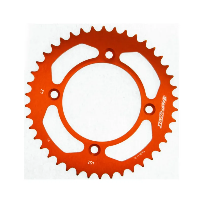 Hliníková řetězová rozeta SUPERSPROX RAL-452:42-ORG oranžová 42 zubů, 415 Pouze Dnes