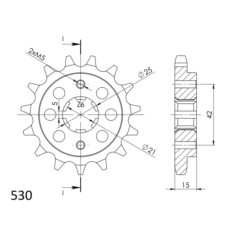 Limitovaná Edice Řetězové kolečko SUPERSPROX CST-492:15 15 zubů, 530