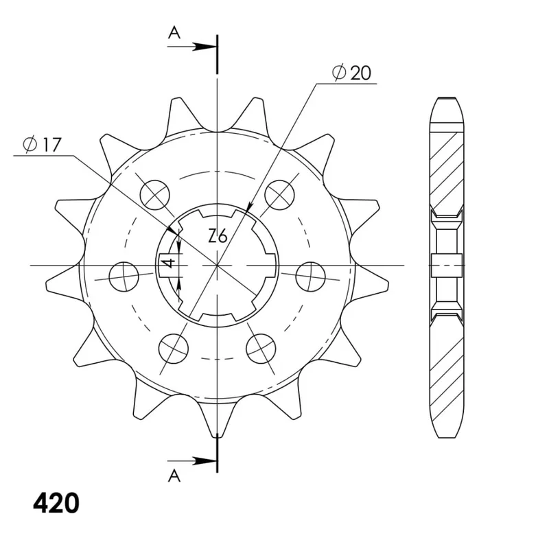 Cenově Výhodný Řetězové kolečko SUPERSPROX CST-429:13 13 zubů, 530
