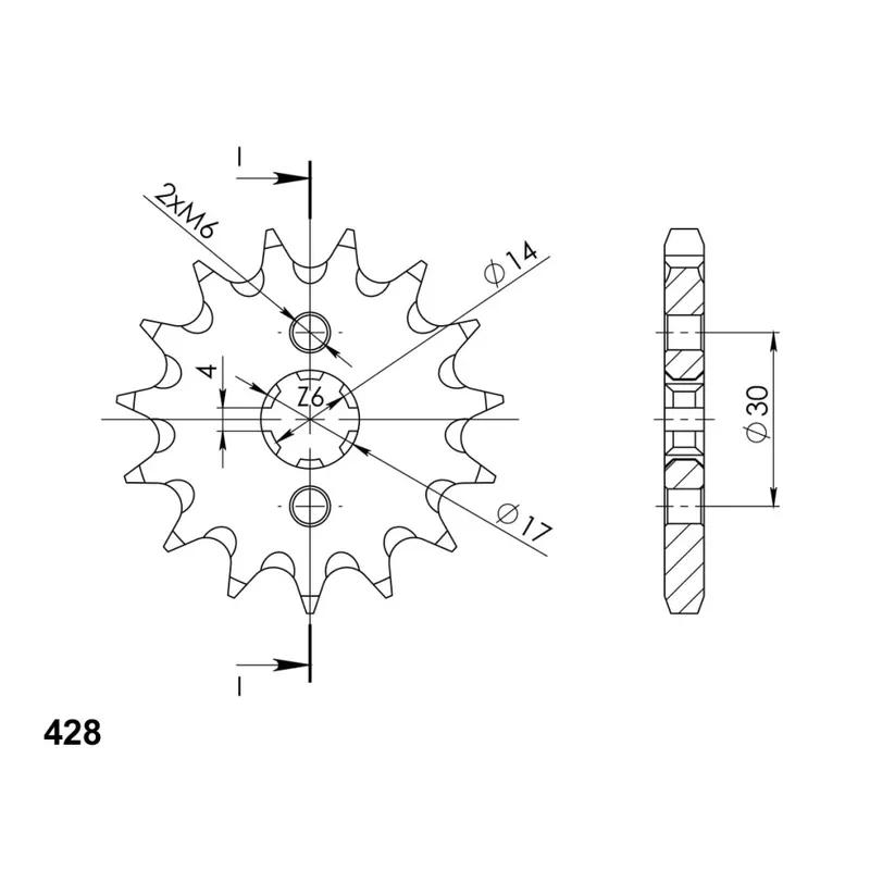Řetězové kolečko SUPERSPROX CST-273:13 13 zubů, 428 Nakupujte Hned