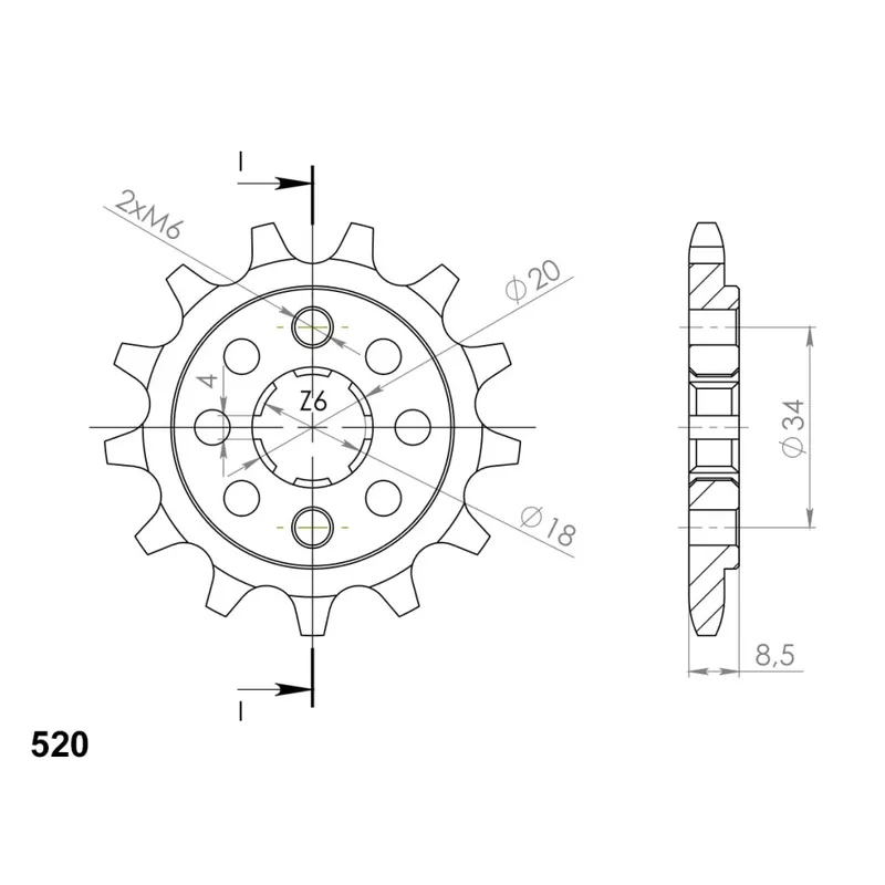 Řetězové kolečko SUPERSPROX CST-270:11 11 zubů, 520 Objednat Nyní