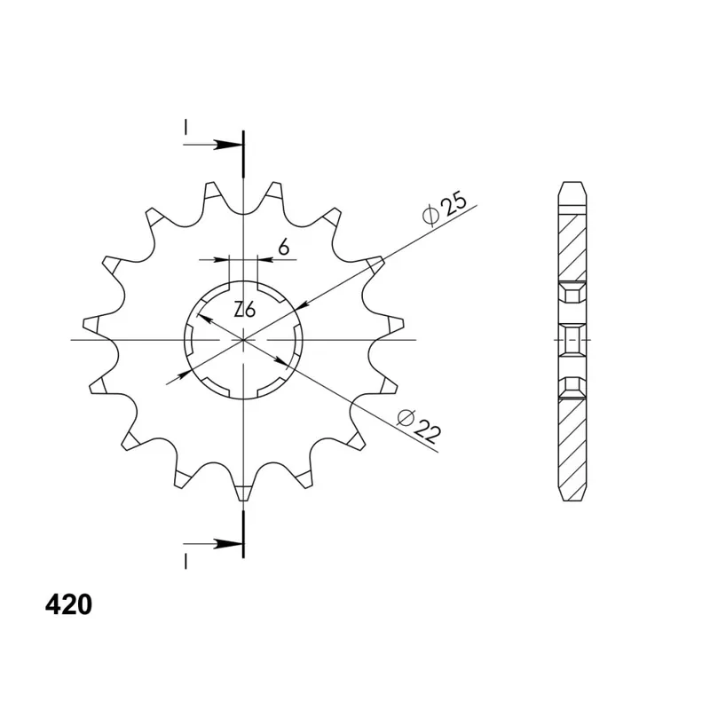 Kup Teď Řetězové kolečko SUPERSPROX CST-251:14 14 zubů, 420