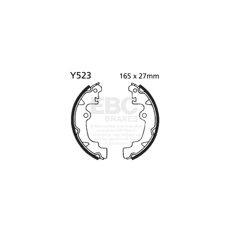 Sada brzdových čelistí EBC Y523 Výprodej