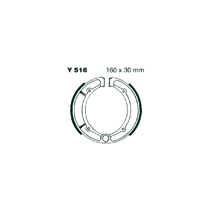 Sada brzdových čelistí EBC Y516G drážkovaný Nakupujte Hned