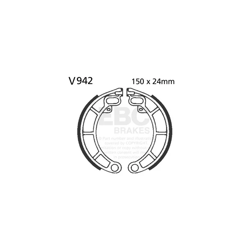 Nejlepší Volba Sada brzdových čelistí EBC V942