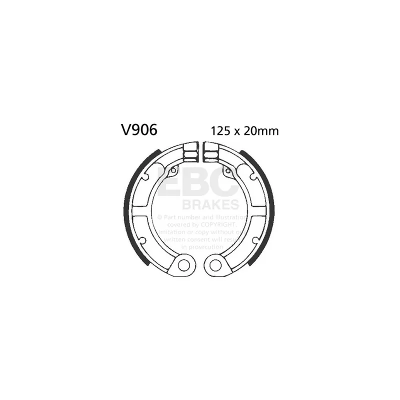 Tovární Cena Sada brzdových čelistí EBC V906