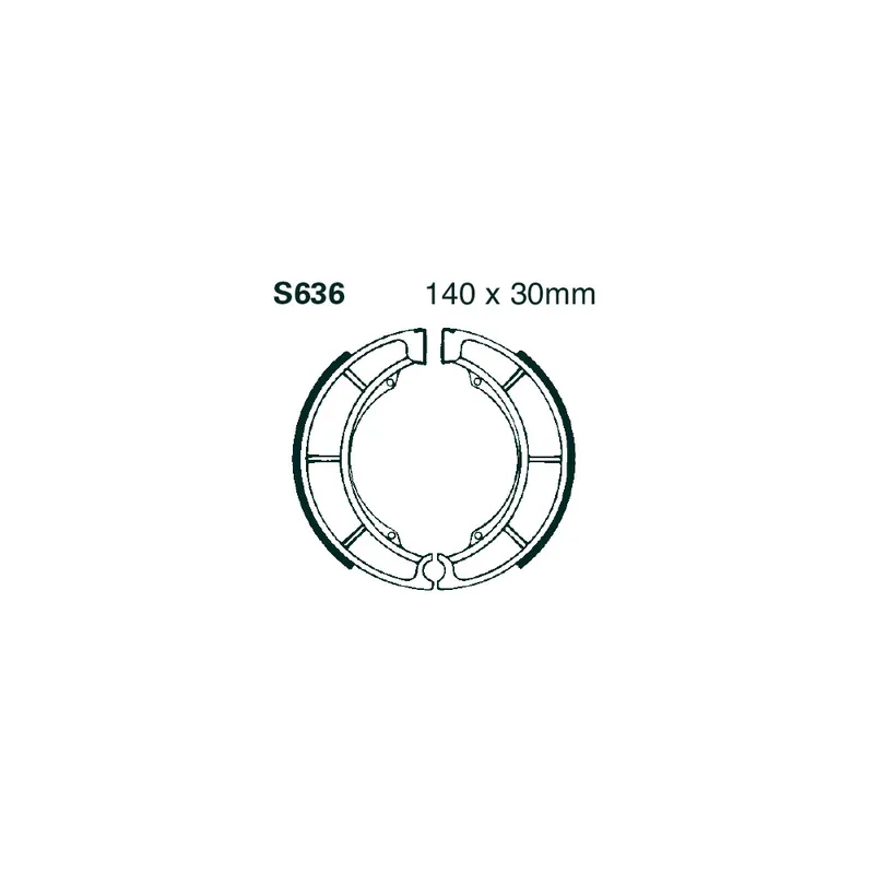 Cenová Bomba Sada brzdových čelistí EBC S636G drážkovaný