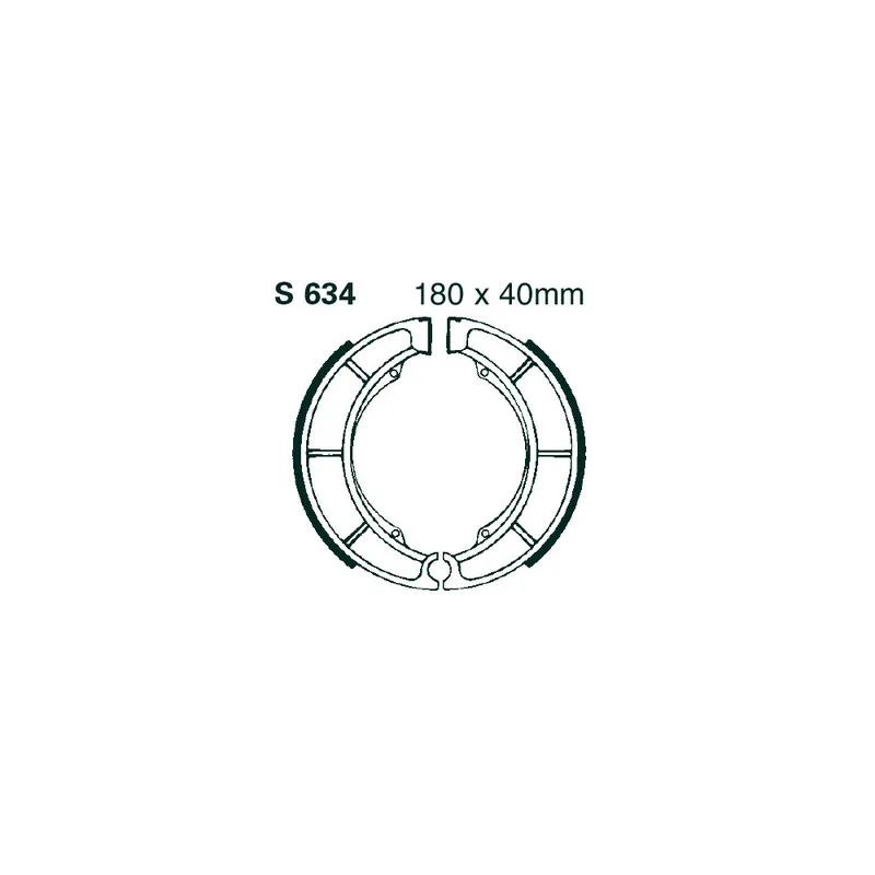 Cenový Hit Sada brzdových čelistí EBC S634G drážkovaný