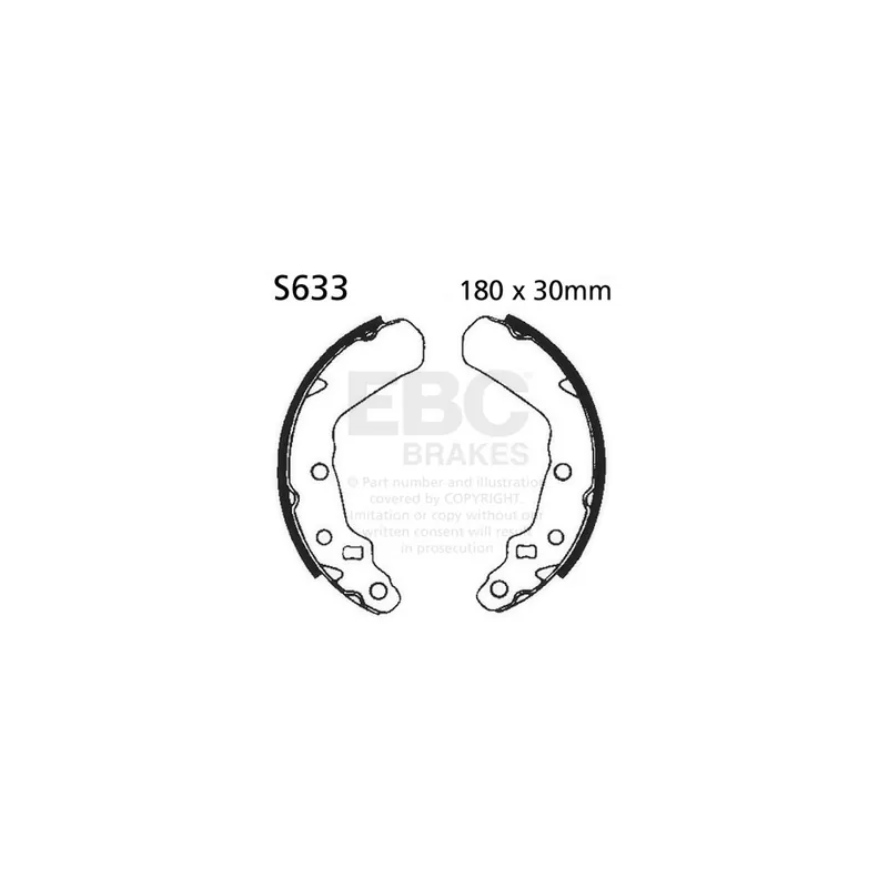 Rychlé Dodání Sada brzdových čelistí EBC S633